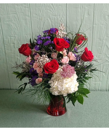 rose roses valentines day albany new york hydrangeas heart